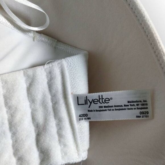 Lilyette 929 Womens Bra Sz 42DD Tailored Strapless Minimizer Bra White Wedding‎ - Picture 9 of 9